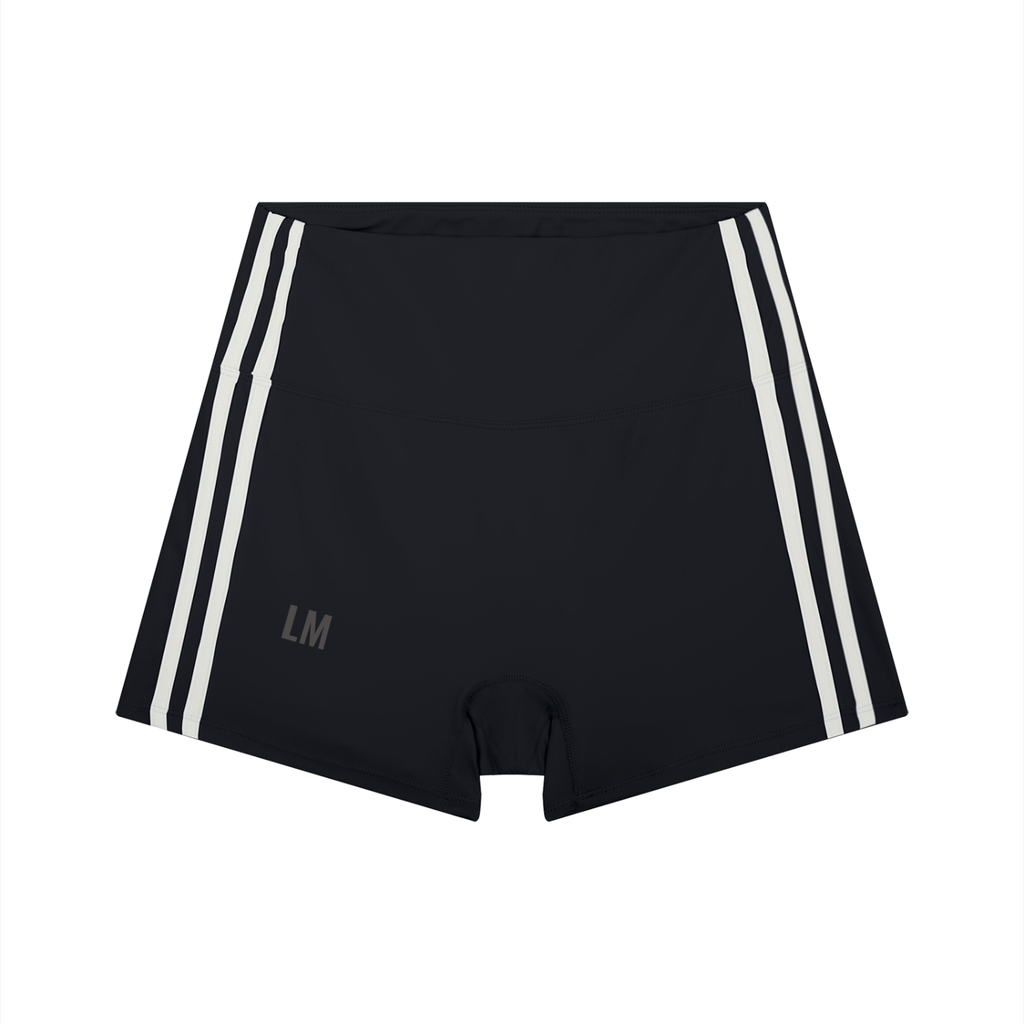 Shorts,Yoga,Minimalist,Black,White,Stripes,Comfortable