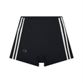 Shorts,Yoga,Minimalist,Black,White,Stripes,Comfortable